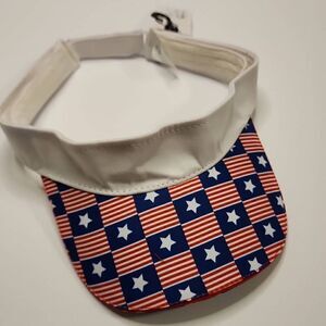 NWT Unisex One Size Patriotic Visor